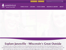 Tablet Screenshot of janesvillecvb.com